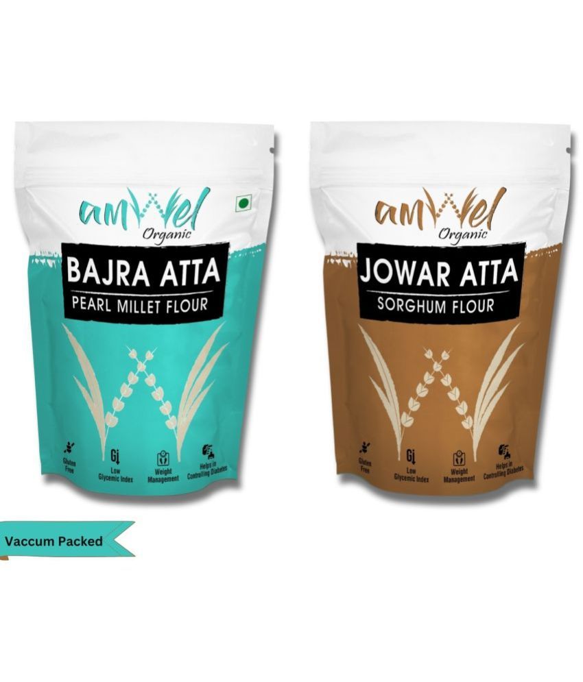     			Amwel Bajra Atta 450g + Jowar Atta 450g 900 gm Pack of 2