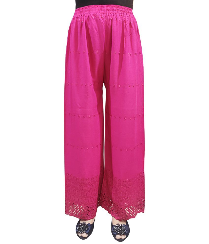     			Colorscube - Pink Rayon Women's Palazzo ( Pack of 1 )