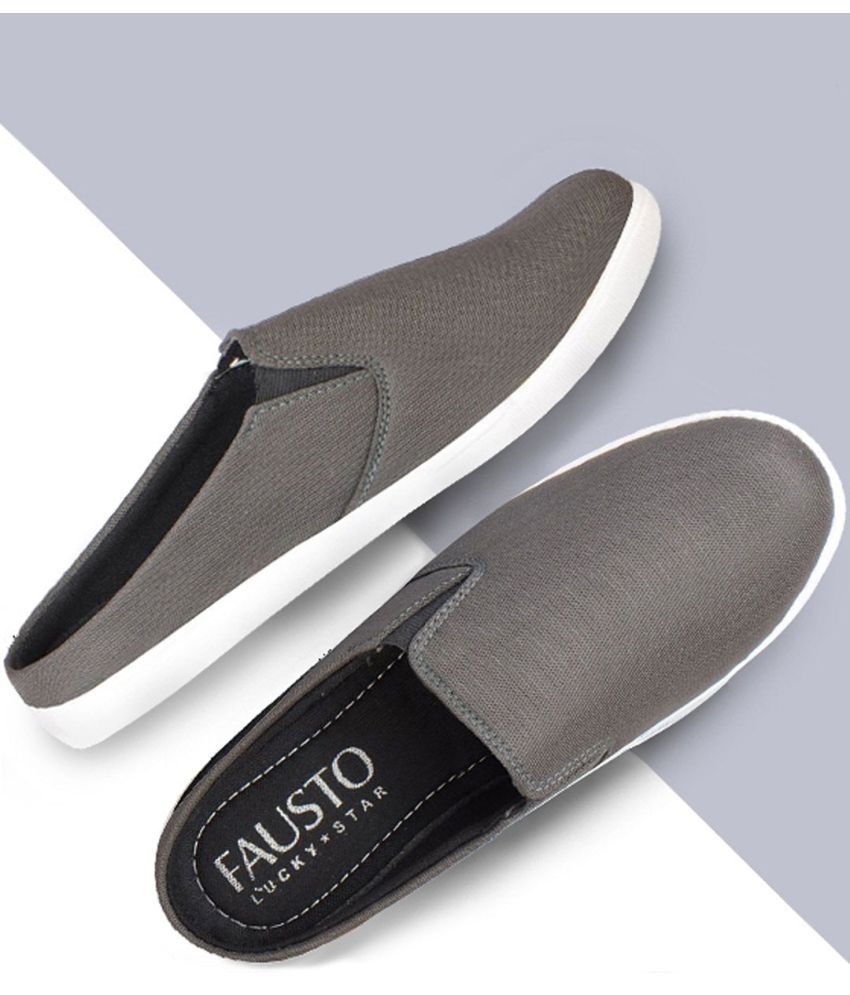     			Fausto Light Grey Men's Mules Shoes