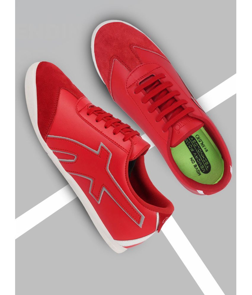     			Fausto Red Men's Sneakers