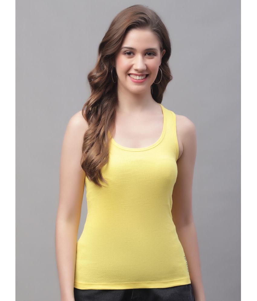     			Friskers Cotton Tanks - Yellow Single