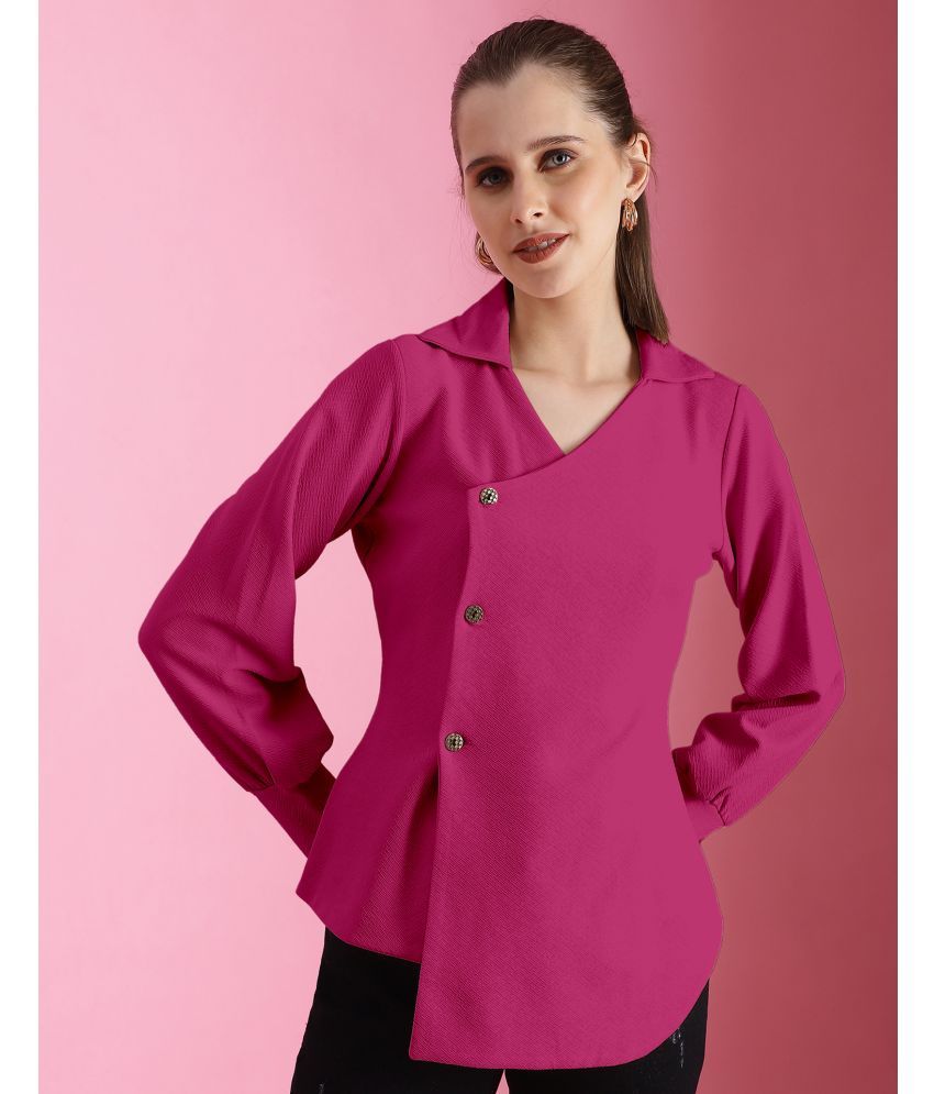     			Selvia Pink Polyester Women's Regular Top ( Pack of 1 )