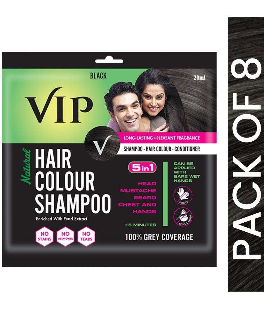     			VIP Hair Colour Shampoo Ammonia Free Permanent Hair Color 160 mL Black