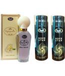 Monet RAJNIGANDHA & 2 ROCK STAR DEO Deodorant Spray & Perfume for Men,Women 430 ml ( Pack of 3 )