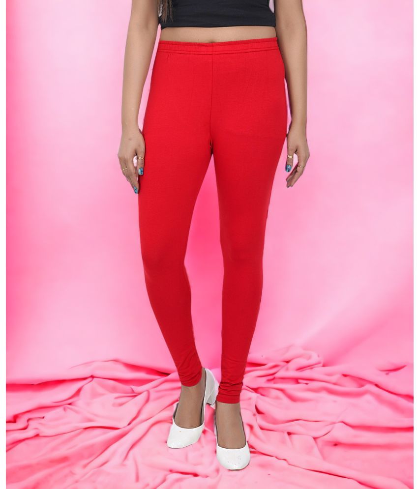     			Colorscube - Red Lycra Women's Leggings ( Pack of 1 )