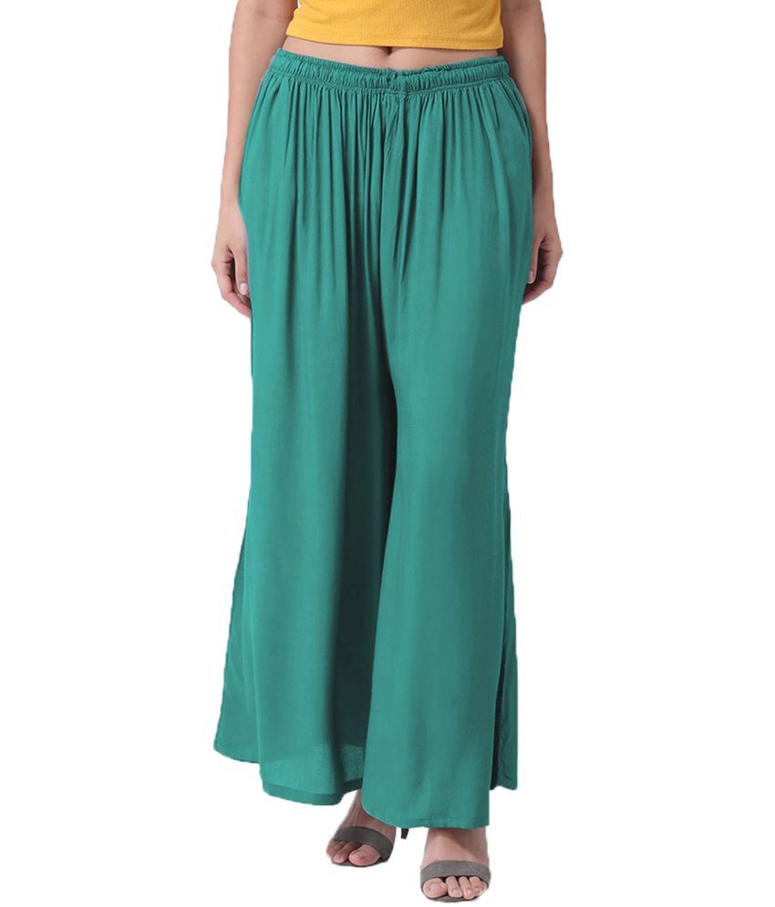     			Colorscube - Sea Green Rayon Women's Palazzo ( Pack of 1 )