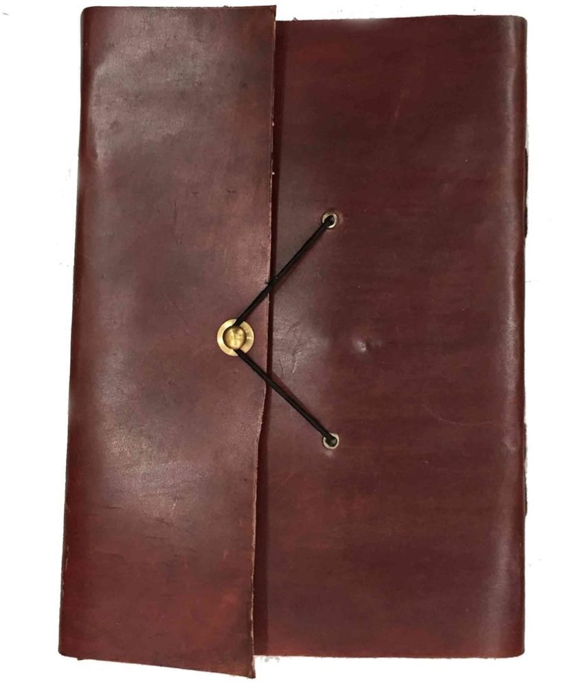     			Handmade Journal/Writing Notebook/Blank Diary/Un Lined Pages Book, Leatherbound - 100 Pages, 6 x 4 inches (ASSORTED COLOR)