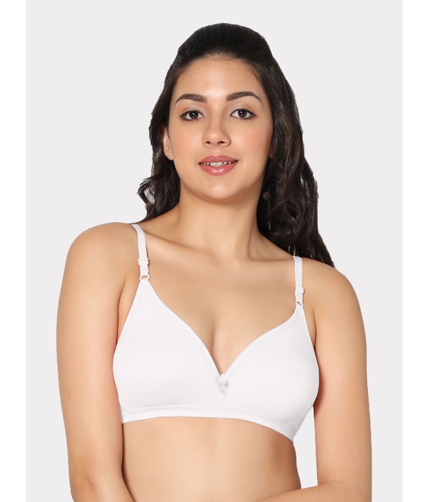     			IN CARE LINGERIE White Cotton Blend Non Padded Women's Everyday Bra ( Pack of 1 )