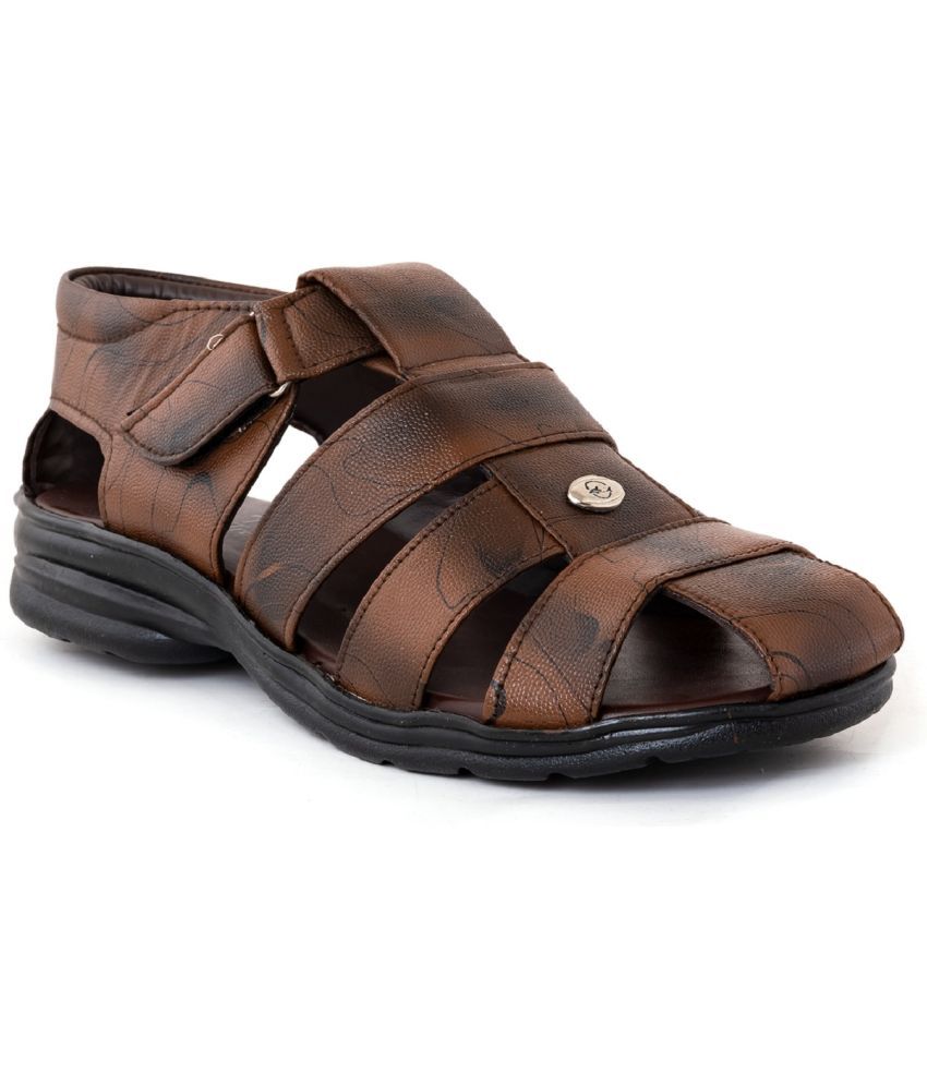     			INFINITRENZ - Brown Men's Sandals