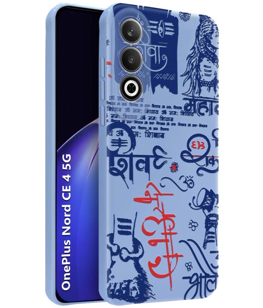     			NBOX Blue Printed Back Cover Silicon Compatible For OnePlus Nord ce 4 5G ( Pack of 1 )