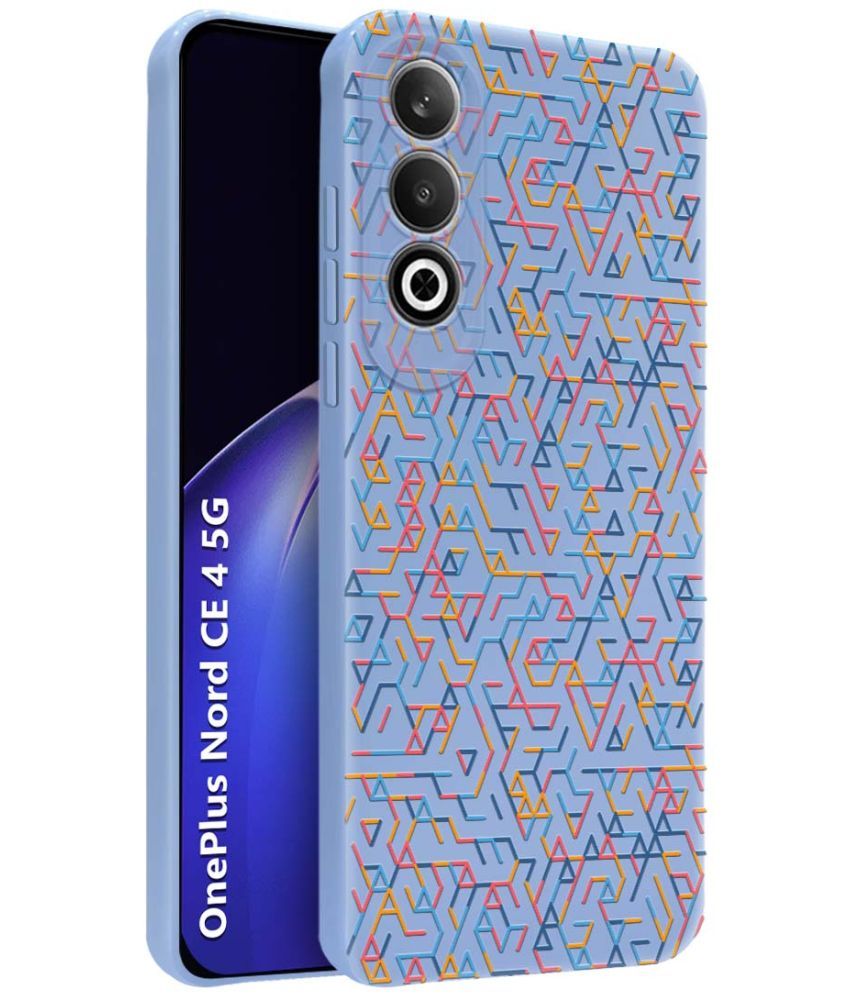     			NBOX Blue Printed Back Cover Silicon Compatible For OnePlus Nord ce 4 5G ( Pack of 1 )