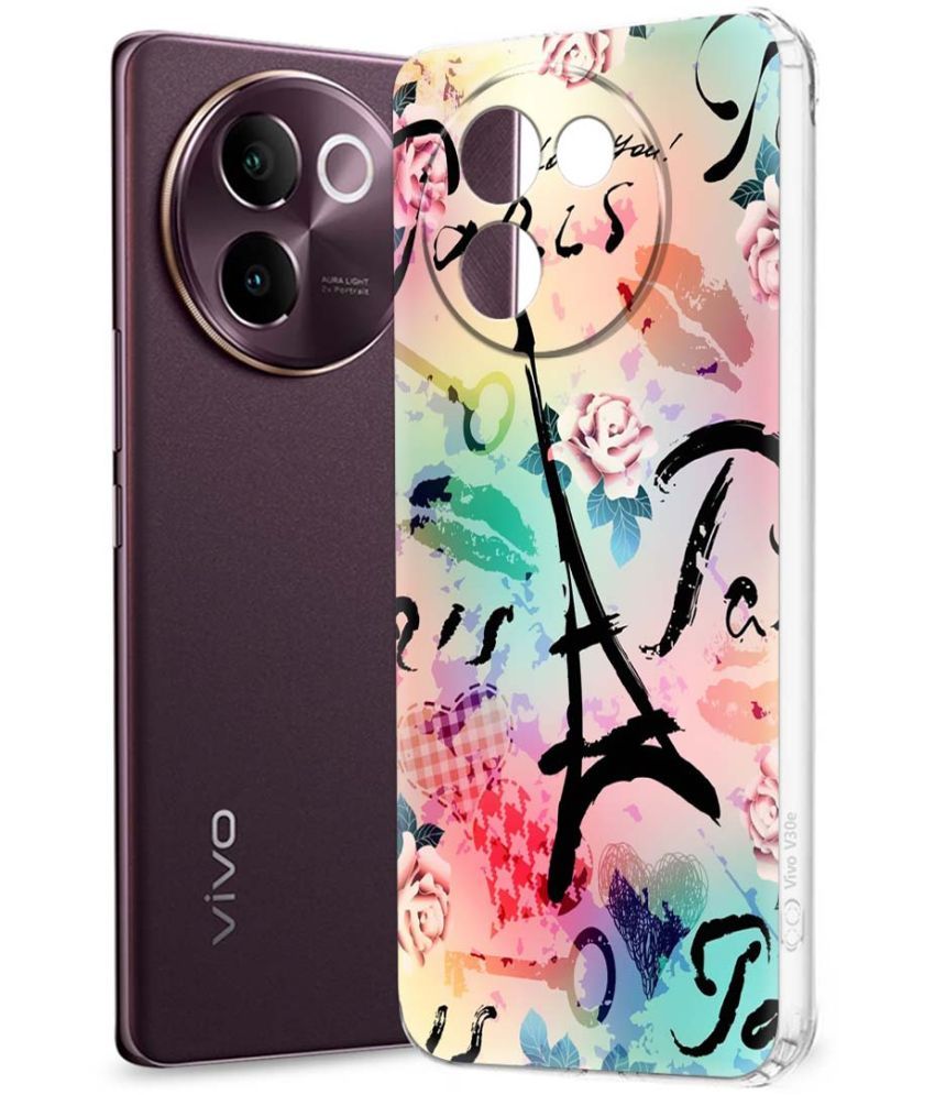     			NBOX Multicolor Printed Back Cover Silicon Compatible For Vivo V30e 5G ( Pack of 1 )