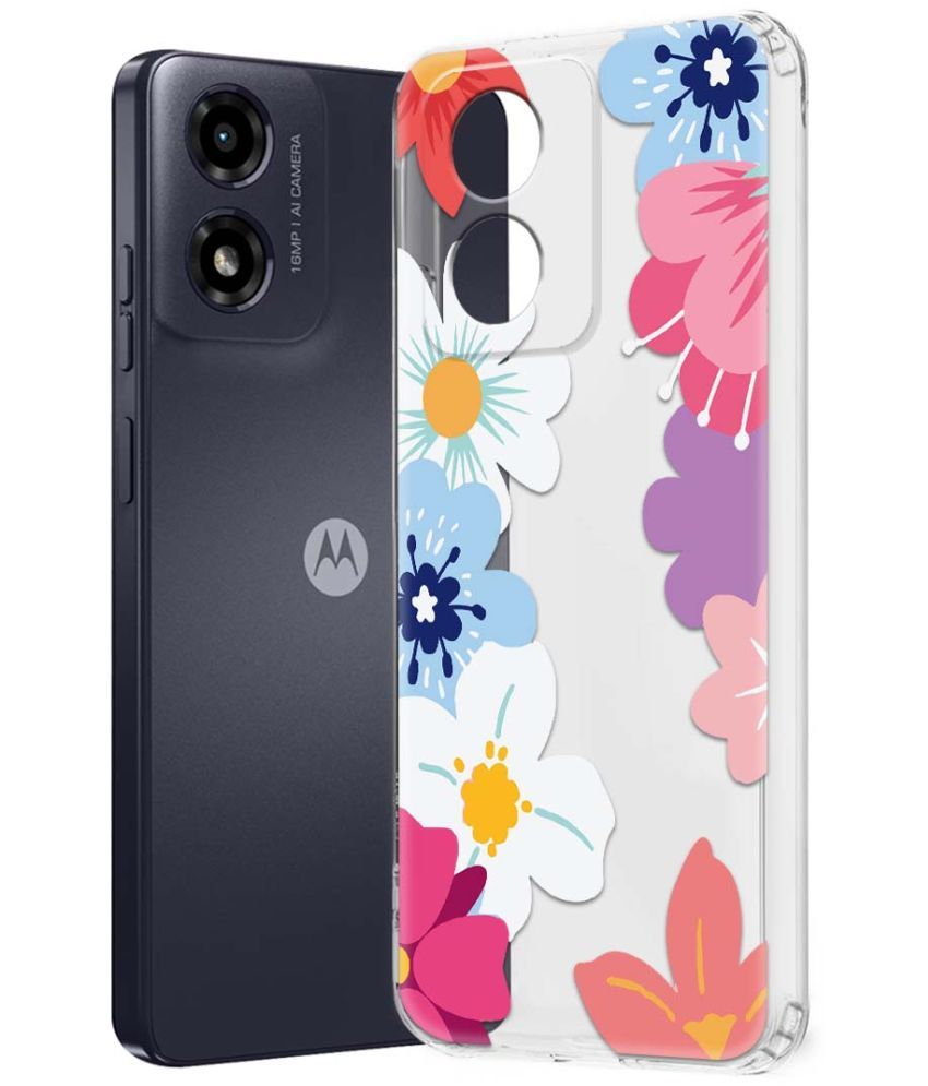     			NBOX Multicolor Printed Back Cover Silicon Compatible For Motorola G04s ( Pack of 1 )