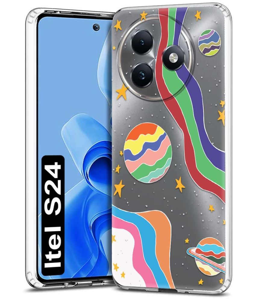     			NBOX Multicolor Printed Back Cover Silicon Compatible For Itel S24 5G ( Pack of 1 )