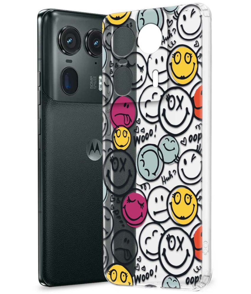     			NBOX Multicolor Printed Back Cover Silicon Compatible For Motorola Edge 50 Ultra 5G ( Pack of 1 )