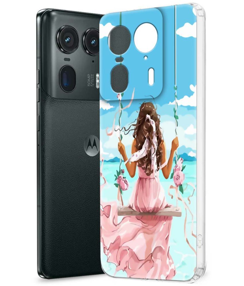     			NBOX Multicolor Printed Back Cover Silicon Compatible For Motorola Edge 50 Ultra 5G ( Pack of 1 )