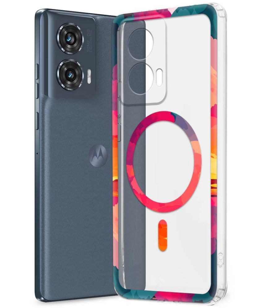     			NBOX Multicolor Printed Back Cover Silicon Compatible For Moto Edge 50 Fusion ( Pack of 1 )