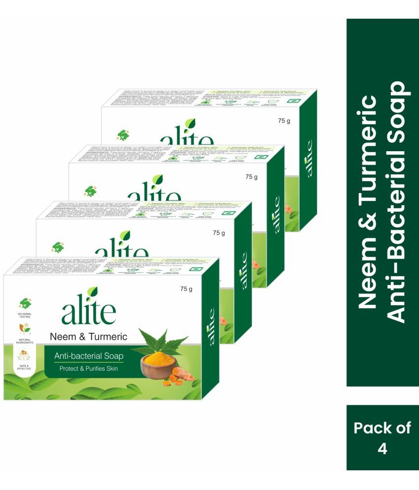     			Alite Neem and Turmeric Antibacterial Soap 75g Each Pack of 4