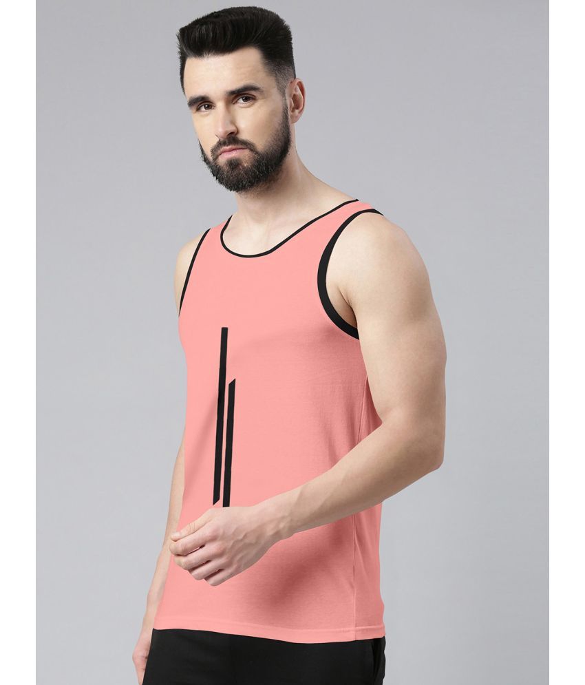     			happy khajana Polyester Regular Fit Solid Sleeveless Men's T-Shirt - Pink ( Pack of 1 )