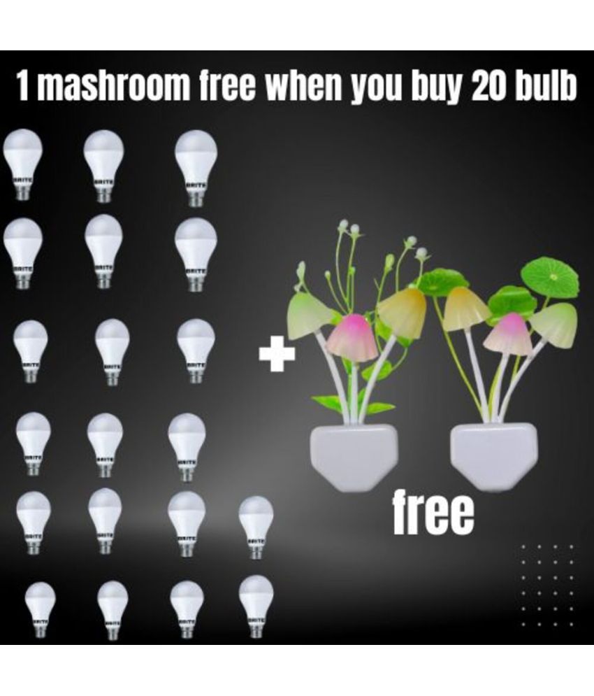     			Brite 9W Natural White LED Bulb ( Pack of 20 )