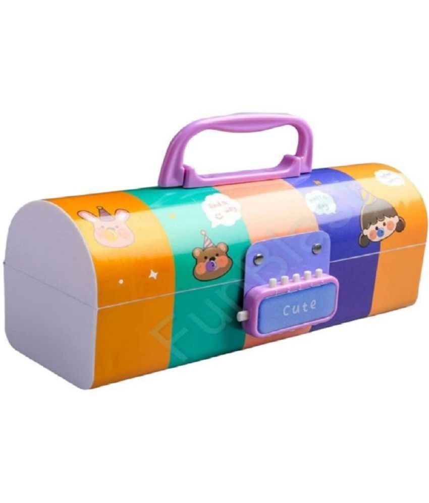     			FEDIFU  Pencil Box – Suitcase Style Password Lock Pencil Case, Multi-Layer Pen & Pencil Box for Kids, Boys, Girls, Stationary