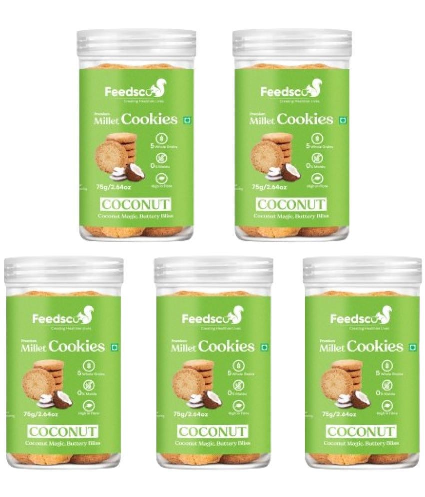     			Feedsco Coconut Cookies 75 g Pack of 5