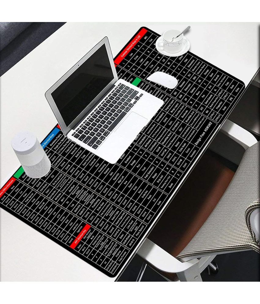     			Gatih Anti-Slip Keyboard & Mouse Pad Wood Polish Block Desk Mat Office Softwre Shortcut Mouse Pad(30*80Cm 1 no.s