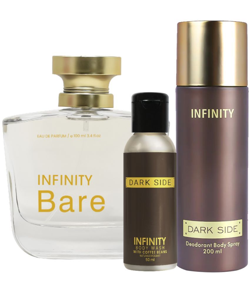     			Infinity Bare EDP Perfume 100ml, Dark Side Deo Body Spray 200ml, Dark Side Body Wash 50ml