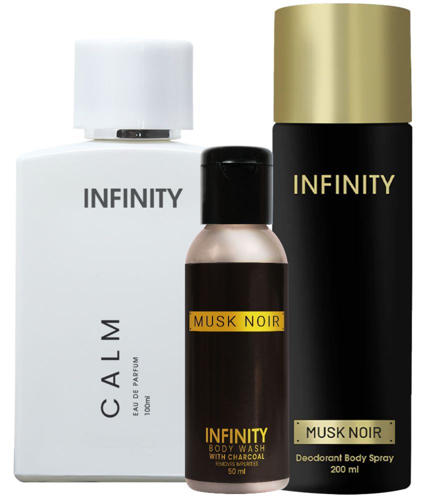     			Infinity Calm EDP Perfume 100ml, Musk Noir Deo Body Spray 200ml, Musk Noir Body Wash 50ml