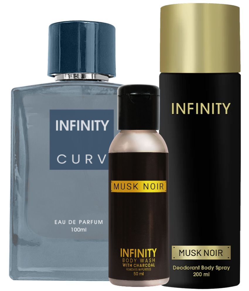     			Infinity Curv EDP Perfume 100ml, Musk Noir Deo Body Spray 200ml, Musk Noir Body Wash 50ml