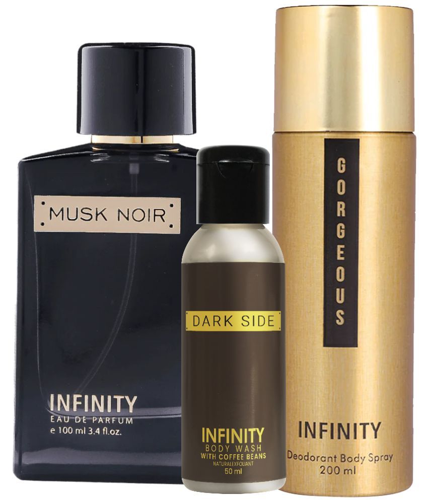     			Infinity Musk Noir EDP Perfume 100ml, Gorgeous Deo Body Spray 200ml, Dark Side Body Wash 50ml