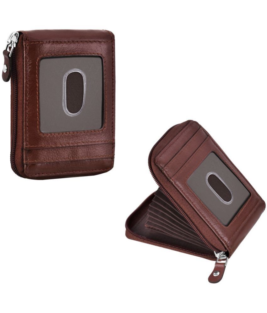     			Lorenz Brown 100% Leather Men's RFID Wallet ( Pack of 1 )