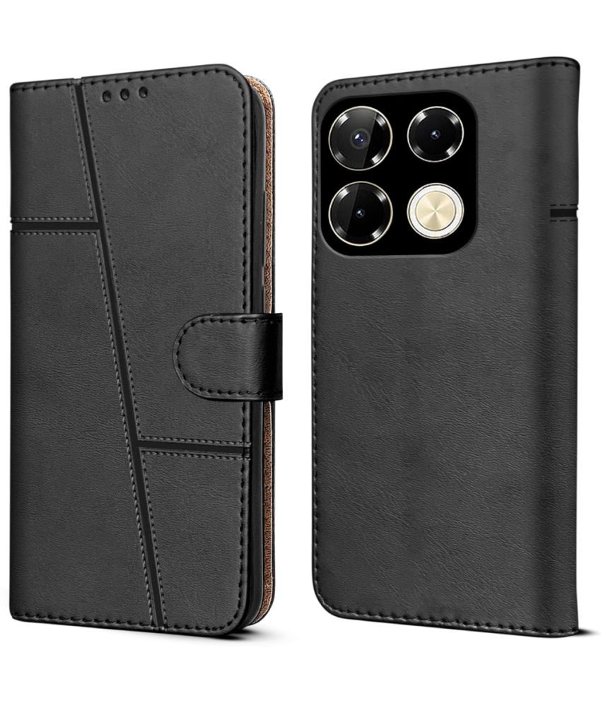     			NBOX Black Flip Cover Artificial Leather Compatible For Infinix Note 40 Pro 5G ( Pack of 1 )