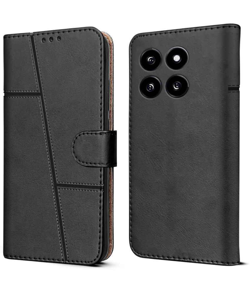     			NBOX Black Flip Cover Artificial Leather Compatible For MI 14 5G ( Pack of 1 )