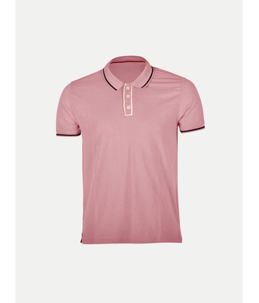     			Radprix Cotton Regular Fit Solid Half Sleeves Men's Polo T Shirt - Pink ( Pack of 1 )