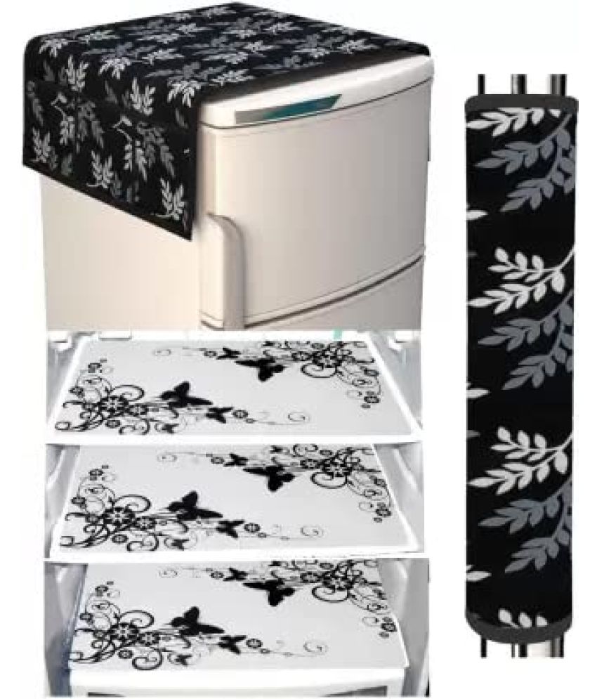     			Sanraksshan PVC Floral Fridge Mats ( 40 30 ) Pack of 5 - Multicolor