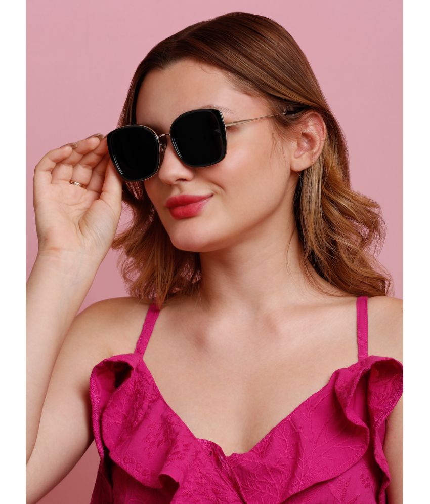     			Sunnies Black Oversized Sunglasses ( Pack of 1 )