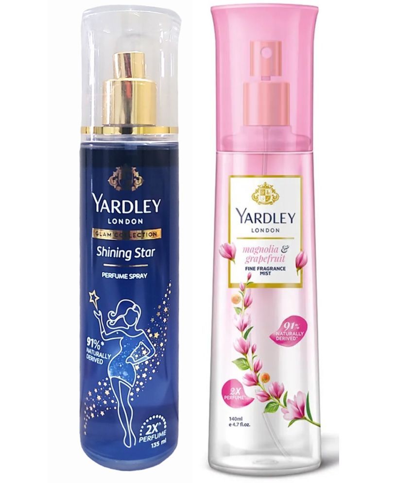     			Yardley London SHINING STAR & MAGNOLIA-GRAPEFRUIT Body Mist for Women,Men,Unisex 280 ml ( Pack of 2 )