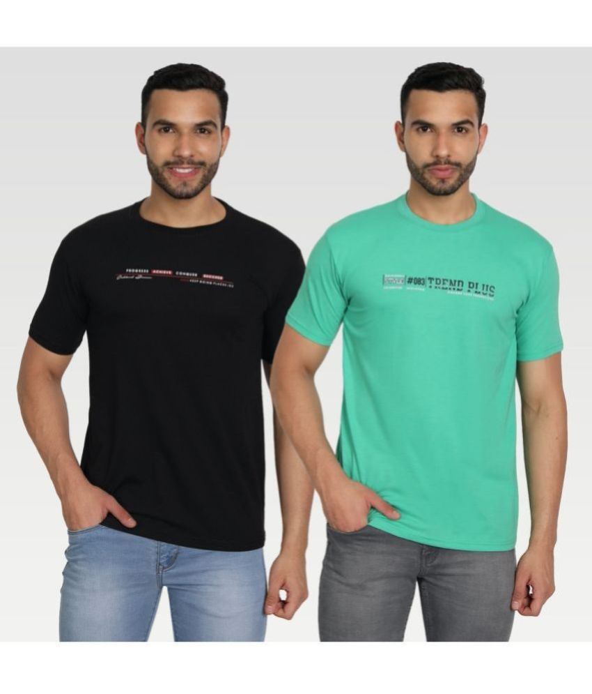     			Zeffit Pack of 2 Cotton Blend Regular Fit Men's T-Shirt ( Multicolor )