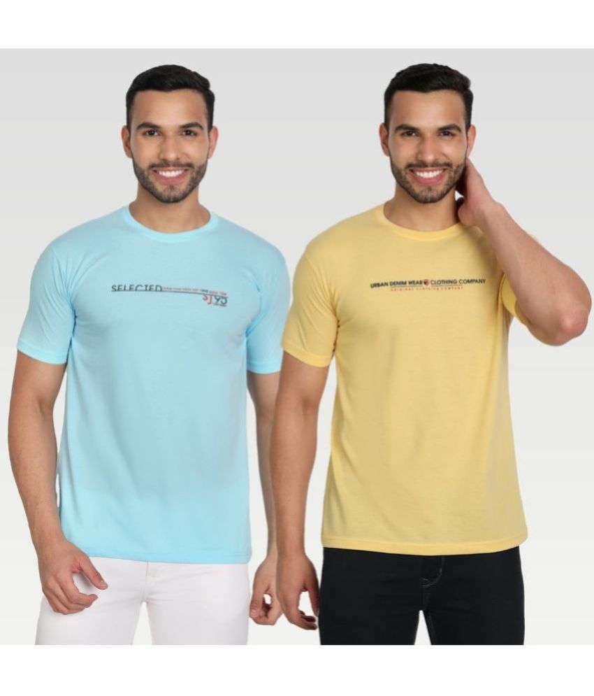     			Zeffit Pack of 2 Cotton Blend Regular Fit Men's T-Shirt ( Multicolor )