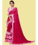 A TO Z CART Georgette Embellished Saree With Blouse Piece - Pink ( Pack of 1 )