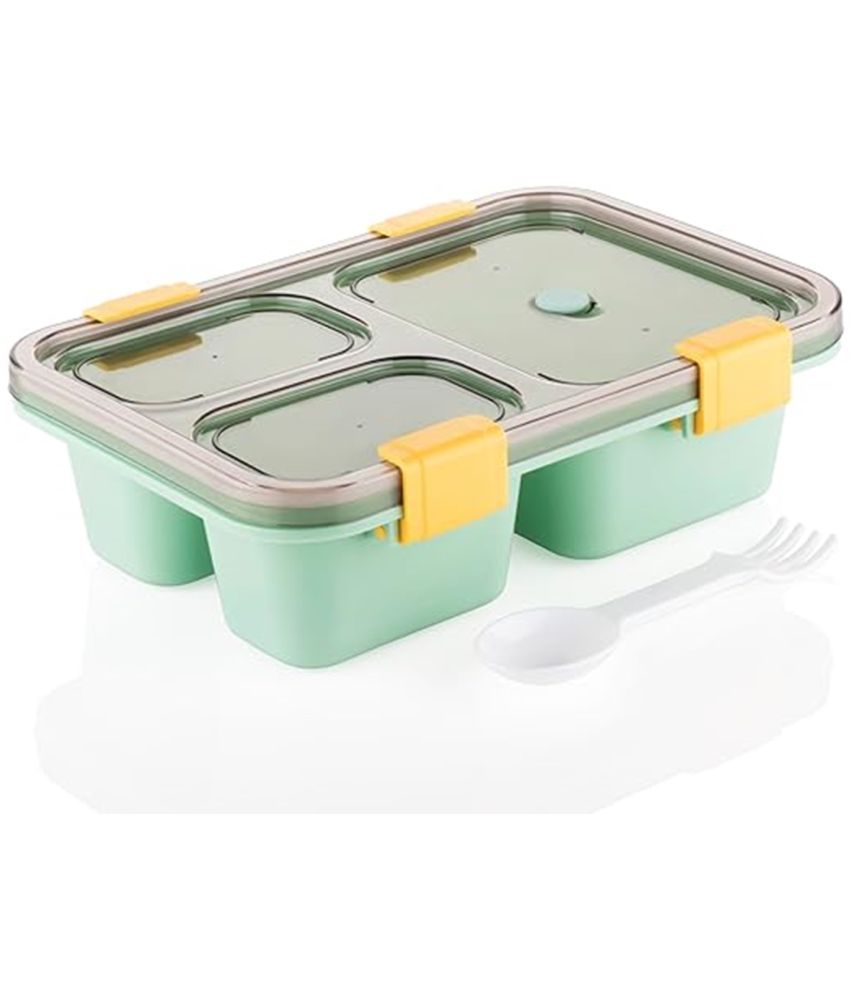     			Dark Sun Kitchenware 3 Compartment School / Office Plastic Lunch Box 1 - Container ( Pack of 1 )