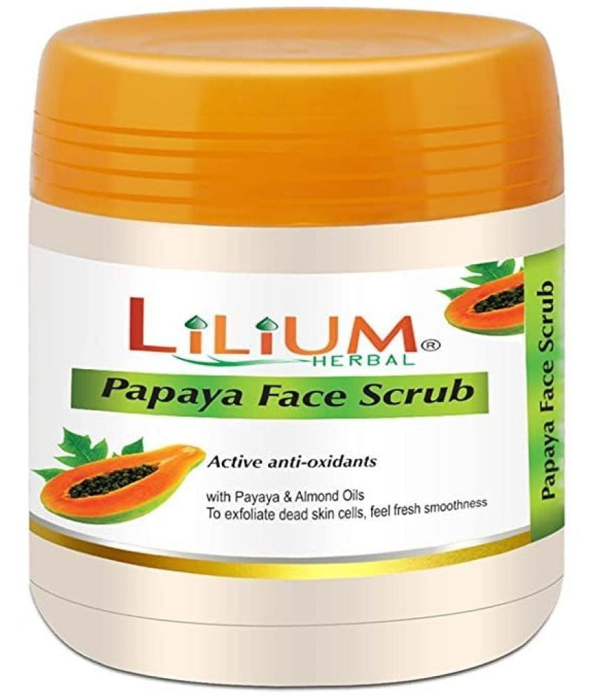     			Lilium Papaya Face Scrub, 500ml, Active Anti-Oxidants With Papaya & Almond Oils