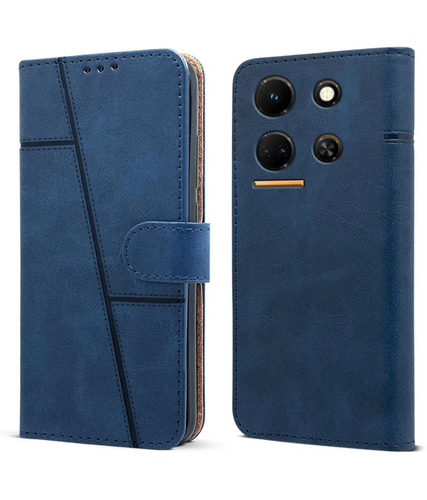     			NBOX Blue Flip Cover Artificial Leather Compatible For Infinix Note 30 5G ( Pack of 1 )