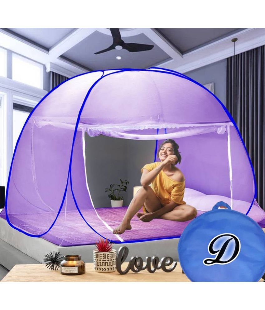     			didhiti - Purple Polycotton Foldable Mosquito Net ( Pack of 1 )