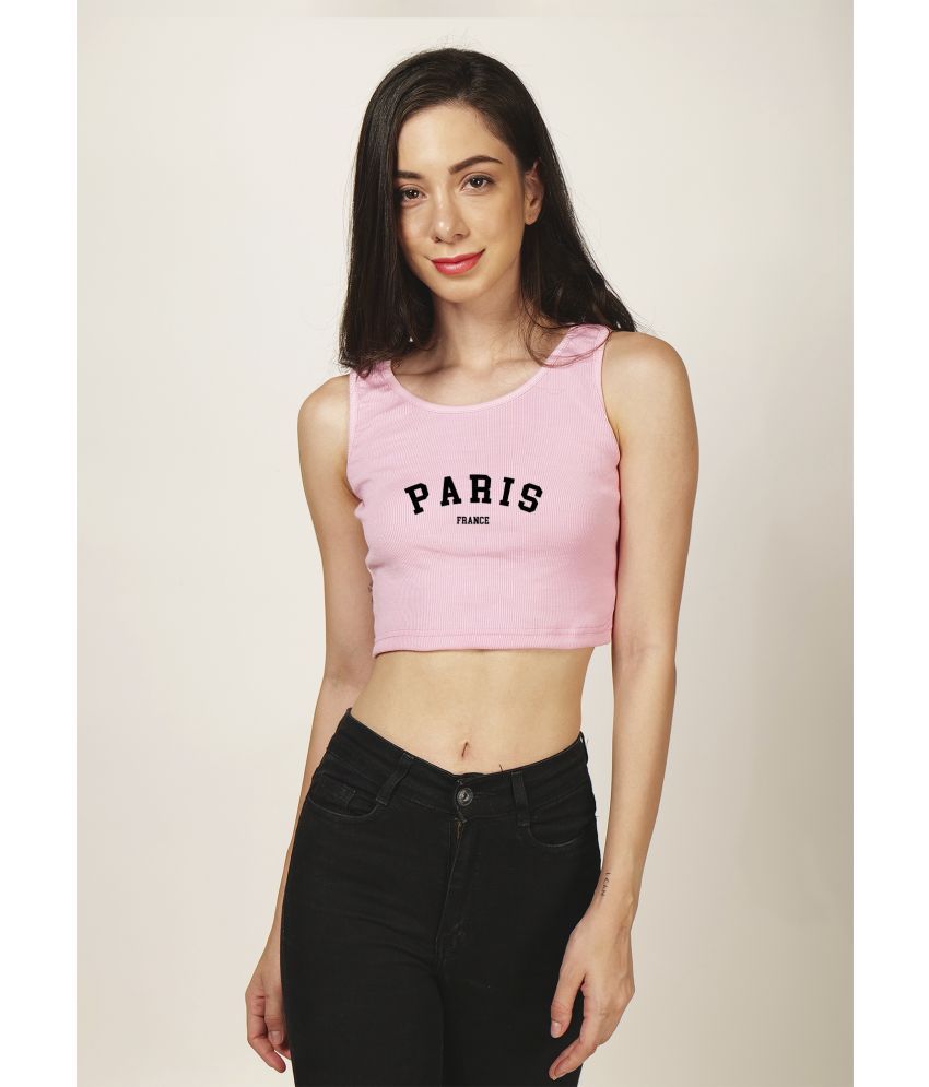     			fashion and youth Pink Cotton Blend Women's Crop Top ( Pack of 1 )