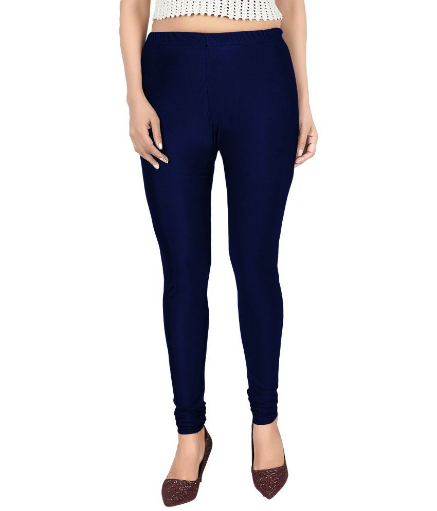     			Colorscube - Navy Blue Lycra Women's Churidar ( Pack of 1 )