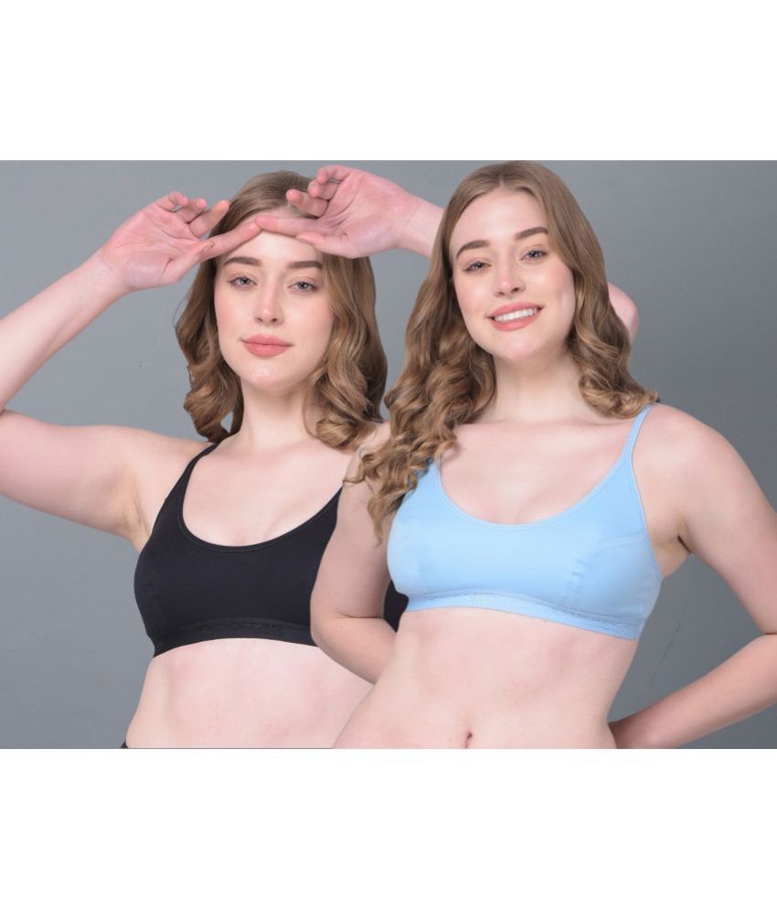     			Dollar Missy Multicolor Cotton Non Padded Women's Shaping Bra ( Pack of 2 )