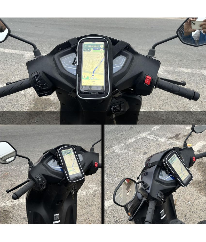     			Enemyt Mobile Holder for Scooty - Scooty Accessories, Activa Mobile Holder for Scooter, Compatible with All Scooters, Water Resistant Mobile Pouch, All 7 Inch Phone