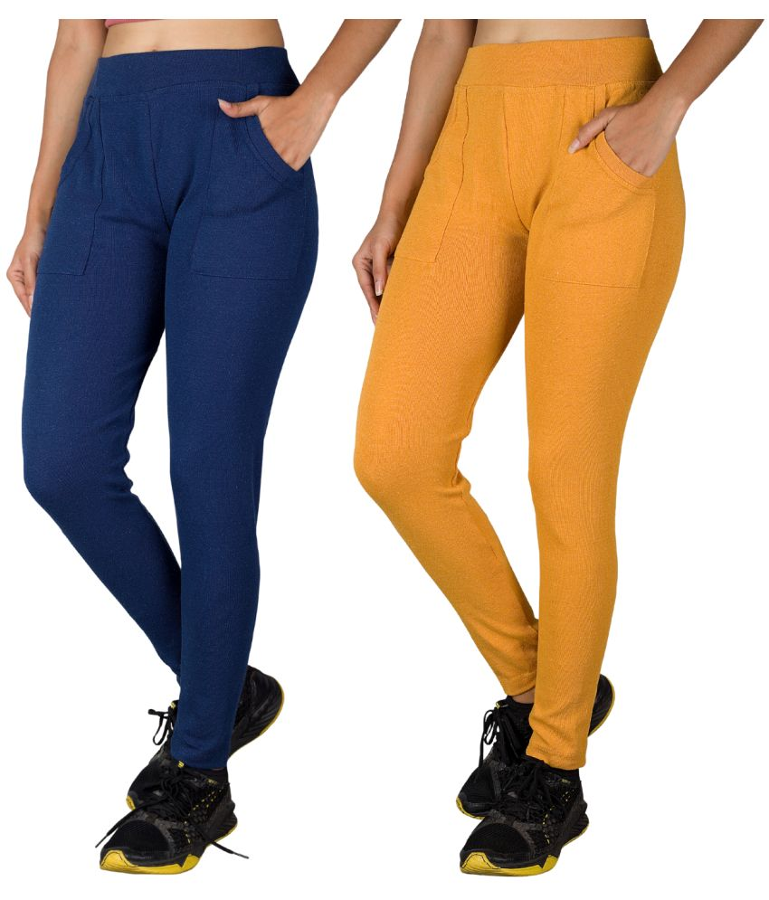     			KARARO JEGGINGS - Cotton Blend Skinny Fit InkBlue Women's Jeggings ( Pack of 2 )